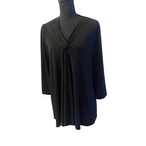 Simonton Says women's blouse Medium black blouse relaxed fit vintage Made in USA